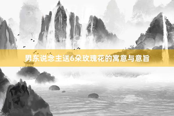 男东说念主送6朵玫瑰花的寓意与意旨